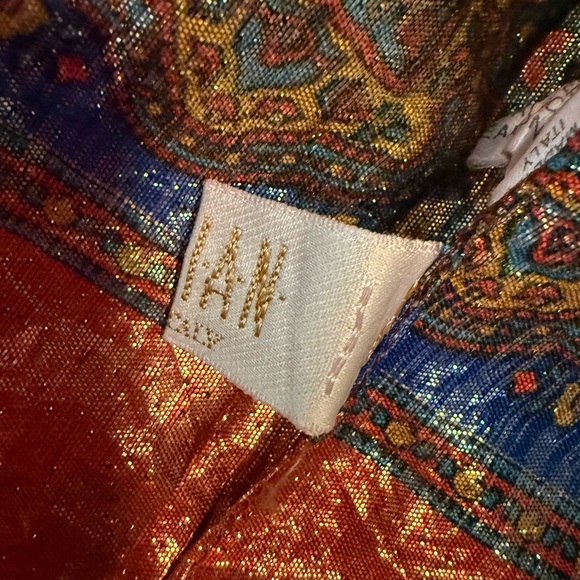 Parisian Made in Italy Metallic Scarf Boho - Picture 4 of 7